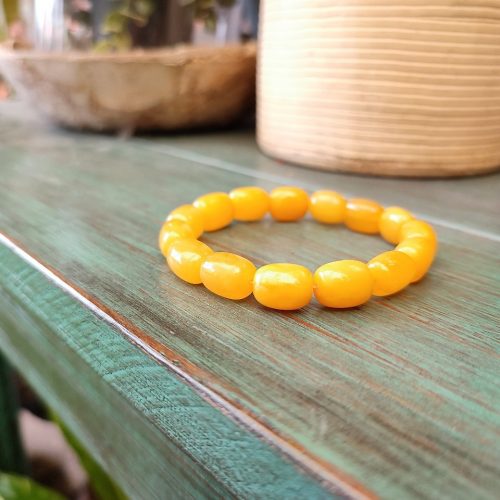 Vòng hổ phách vàng mật lạp Nga dạng lu