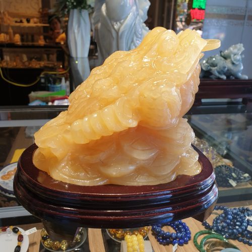 Thiềm thừ vàng để bàn Ngọc hoàng long