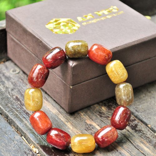 Vòng thạch anh tóc tam tài dạng lu