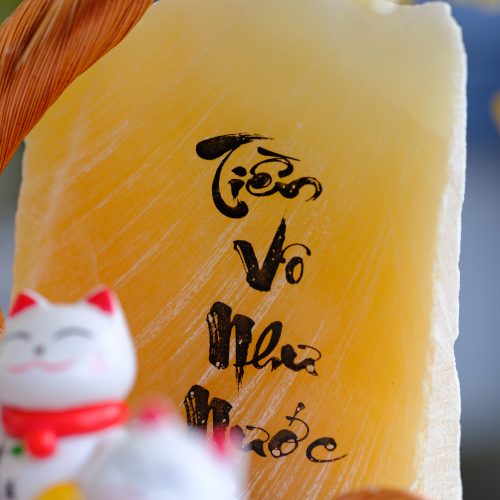 Cây Đá Phong Thủy Mèo Thần Tài Thạch Anh Vàng Cỡ Đại