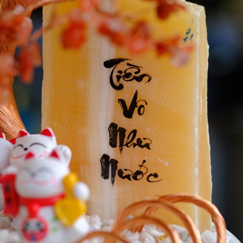 Cây Đá Phong Thủy Mèo Thần Tài Mã Não Đỏ Cỡ Đại