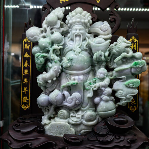 Tượng Thần tài cẩm thạch (Jade A)